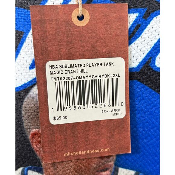 NWT! Mitchell & Ness Grant Hill Blue/Black Orlando Magic Sublimated Jersey- 2XL - Picture 6 of 8
